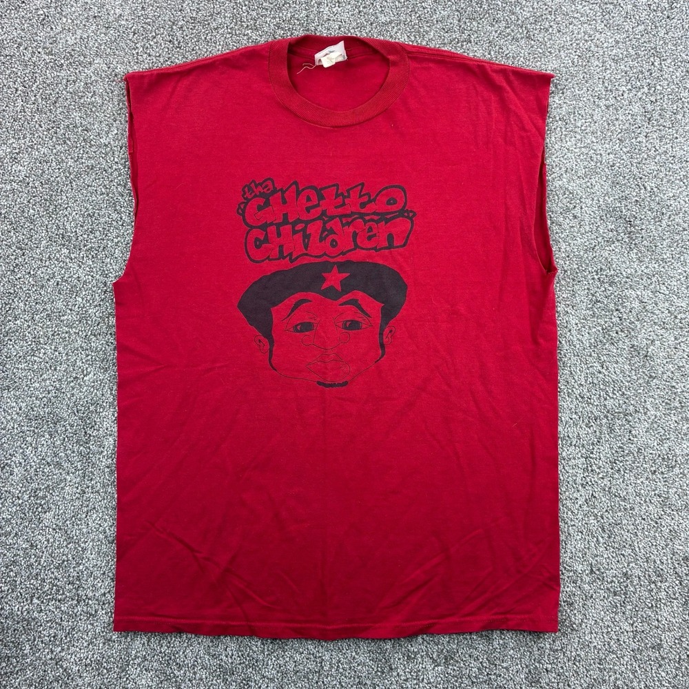 Vintage The Ghetto Children Shirt Mens XL Red Sleeveless Rap Hip Hop Music